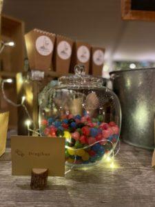 bonbonnière en verre pour candy bar ou décoration de mariage