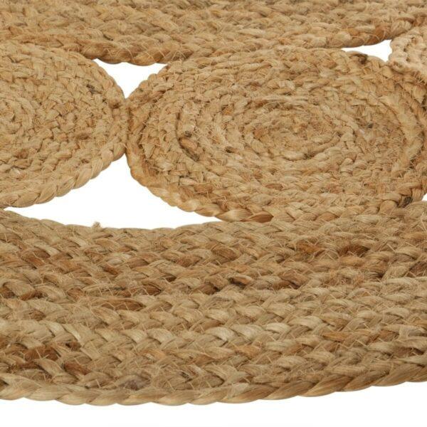 Location de tapis rond en jute pour votre mariage en Ille-et-Vilaine